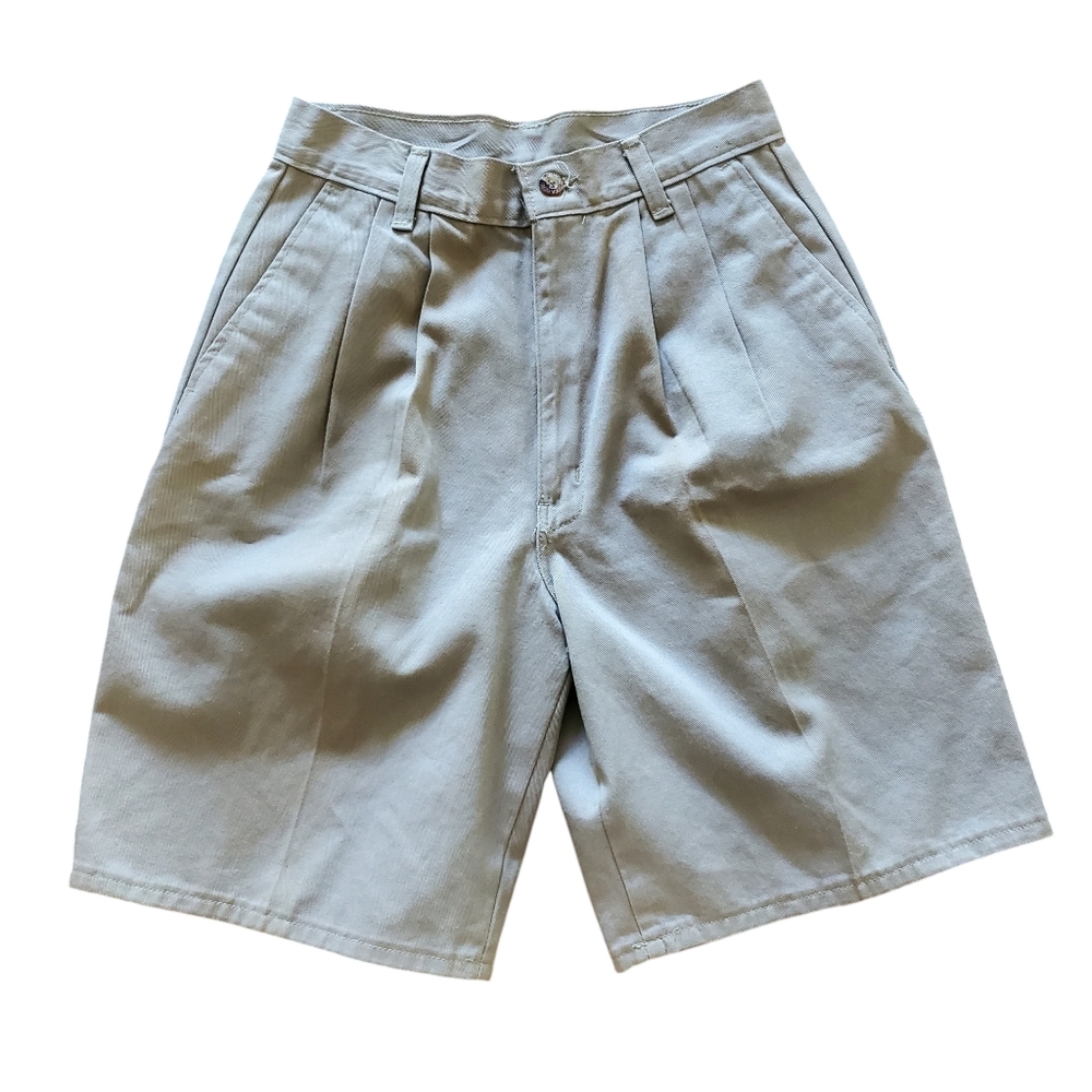 Vintage Duck Head Shorts Juniors Size 3 Beige‎ Pleated Cotton Chino Khaki Preppy